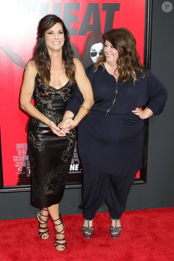 Sandra Bullock et Melissa McCarthy lors de l'avant-première de Les Flingueuses (The Heat) le 23 juin 2013