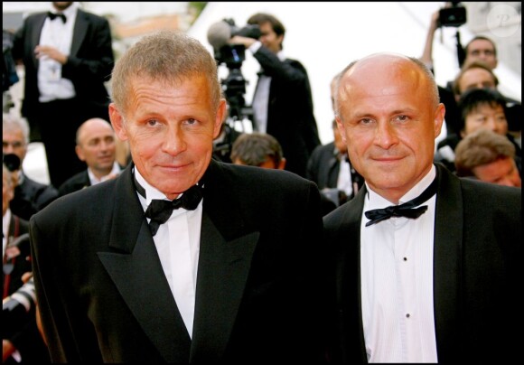 Patrick Poivre d'Arvor et son frère Olivier à Cannes, le 25 mai 2007.