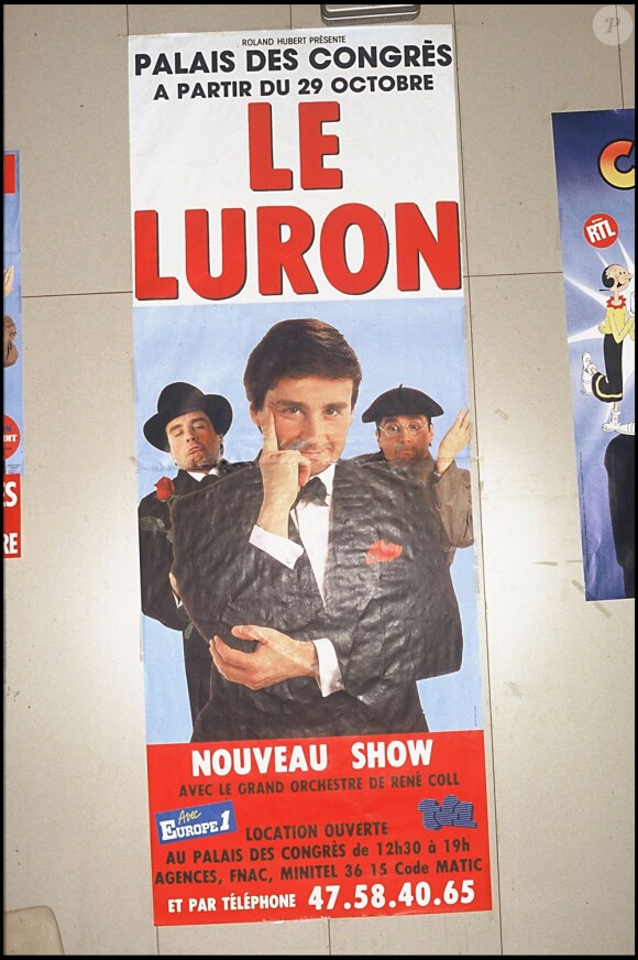 Affiche du dernier spectacle de Thierry Le Luron au Palais des Congrés en 1986.