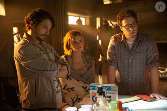 James Franco, Emma Watson et Seth Rogen dans C'est la fin.