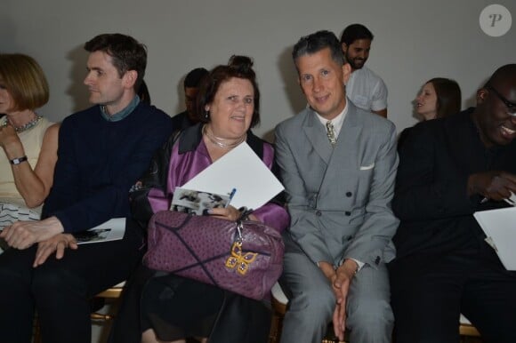 Suzy Menkes et Stefano Tonchi assistent au défilé Giambattista Valli haute couture automne-hiver 2013-2014 au Grand Palais. Paris le, 1er juillet 2013.