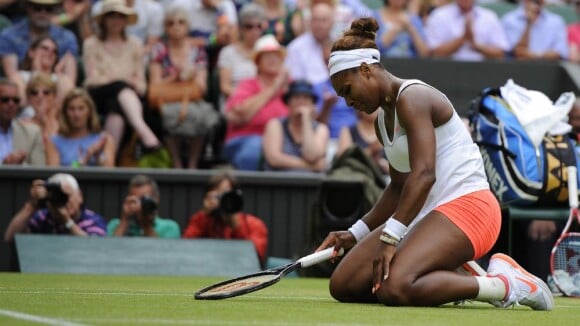 Wimbledon 2013 - Le choc : Serena Williams à terre, les larmes de Sabine Lisicki