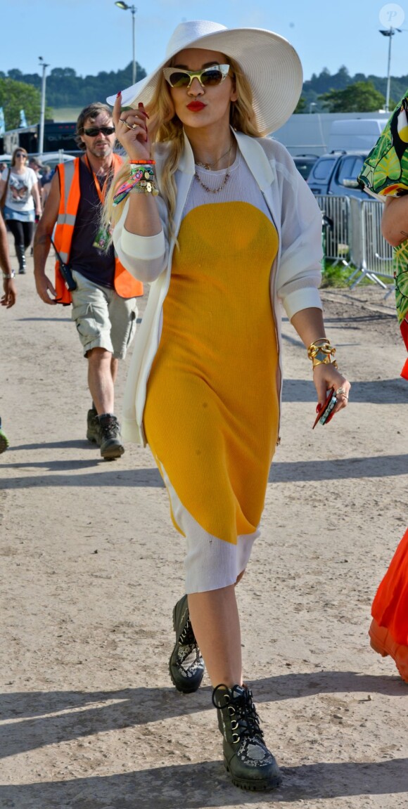 Rita Ora au festival de Glastonbury, le 29 juin 2013.
