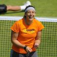 Marion Bartoli à l'entrainement à Wimbledon le 5 juillet 2013