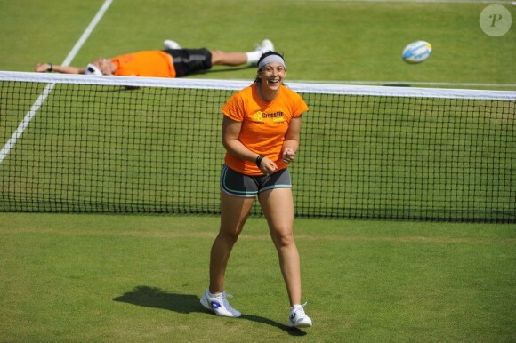 Marion Bartoli à l'entrainement à Wimbledon le 5 juillet 2013