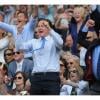 David Cameron lors de la finale de Wimbledon remportée par Andy Murray face à Novak Djokovic (6-4, 7-5, 6-4) le 7 juillet 2013 au All England Lawn Tennis and Croquet Club de Londres