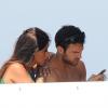 Please hide the children's face prior to the publication - Barcelona footballers and teammates Lionel Messi and Francesc Fabregas on holiday with family and friends in Formentera, Spain on July 8, 2013. Photo by Smart Press/ABACAPRESS.COM09/07/2013 - Formentera
