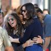 Steven Tyler rend visite à sa fille Liv Tyler sur le tournage de 'The Leftovers' à New York, le 8 juillet 2013.