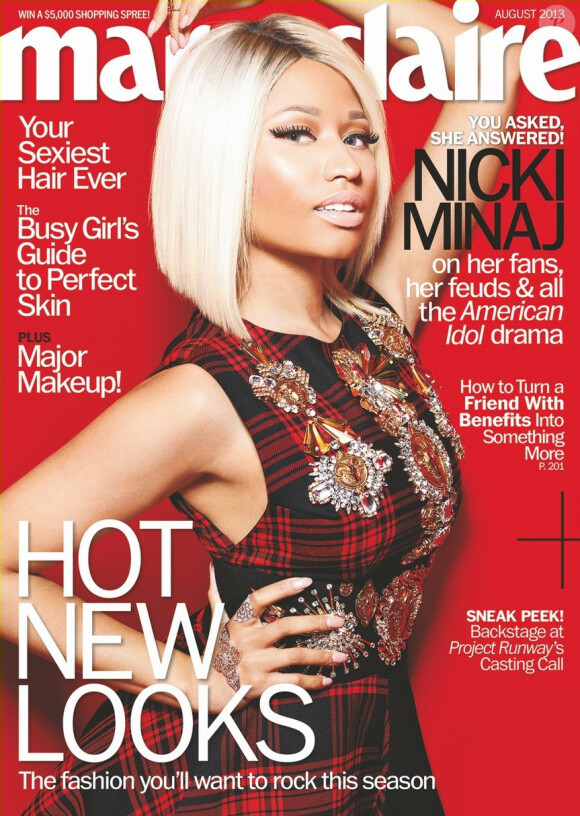 Nicki Minaj porte une création Fausto Puglisi pour la couverture de "Marie Claire", édition américaine août 2013.