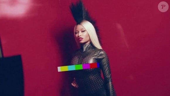 Nicki Minaj dans les coulisses de son shooting pour "Marie Claire", édition américaine, août 2013.