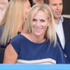 Zara Phillips, enceinte de trois mois, dans la loge royale du premier concert du Coronation Festival, le 11 juillet 2013 dans les jardins de Buckingham Palace. Sa première apparition publique depuis l'annonce de sa grossesse.