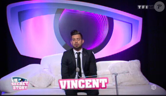 Vincent dans la quotidienne de Secret Story 7 sur TF1 le samedi 13 juillet 2013