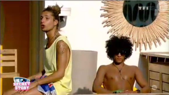 Eddy et Jamel dans la quotidienne de Secret Story 7 sur TF1 le samedi 13 juillet 2013