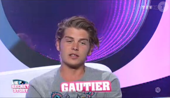 Gautier dans la quotidienne de Secret Story 7 sur TF1 le samedi 13 juillet 2013