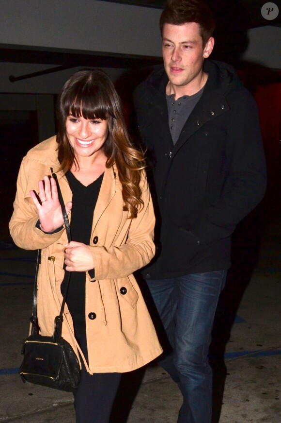 Lea Michele et Cory Monteith à Hollywood en décembre 2012