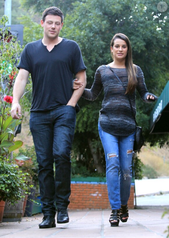 Lea Michele et Cory Monteith en juillet 2012 à Los Angeles