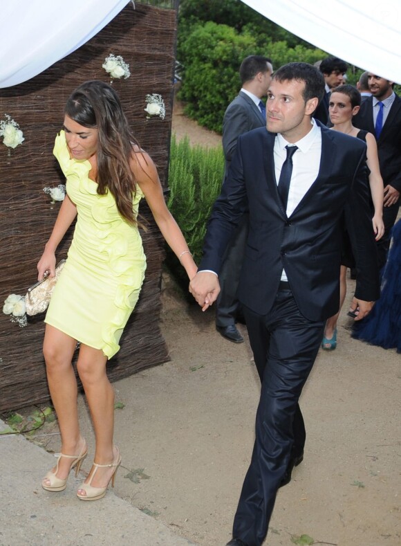 Albert Jorquera au mariage de son ancien coéquipier Xavi à Blanes le 13 juillet 2013.