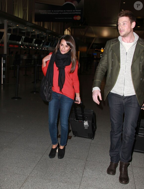 Lea Michele et Cory Monteith à New York le 06 mars 2013.