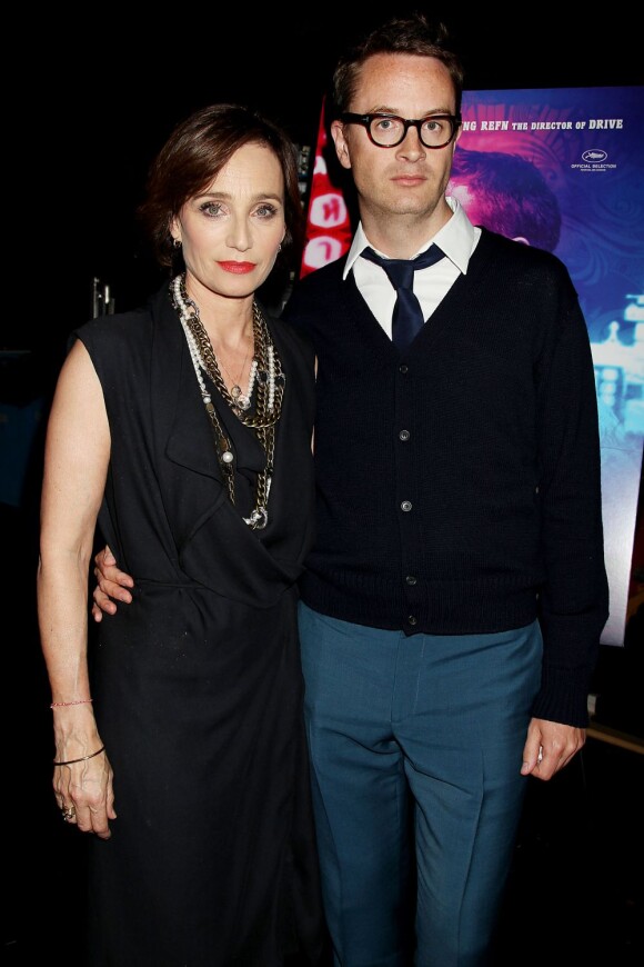 Kristin Scott Thomas et le réalisateur Nicolas Winding Refn lors de la présentation du film Only God Forgives à New York le 16 juillet 2013