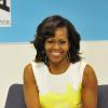 Michelle Obama, sublime lors d'une rencontre avec le maire de Chicago Rahm Emanuel à l'Urban Alliance de Chicago le 18 juillet 2013
