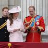 Kate Middleton le 15 juin 2013 lors de la parade Trooping the Colour. Sa dernière apparition officielle enceinte, avant son congé maternité et la naissance de son premier enfant avec le prince William.