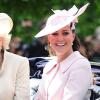 Kate Middleton le 15 juin 2013 lors de la parade Trooping the Colour. Sa dernière apparition officielle enceinte, avant son congé maternité et la naissance de son premier enfant avec le prince William.
