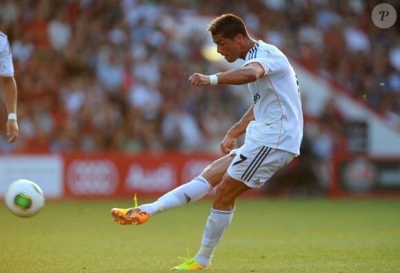 Cristiano Ronaldo lors du match amical de présaison entre le Real Madrid et Bournemouth au Goldsands Stadium de Bournemouth le 21 juillet 2013