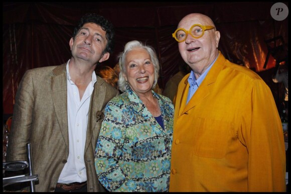 Bernadette Lafont, Jean-Pierre Coffe à la soirée La charcuterie fait son cirque, à Paris, juin 2011.