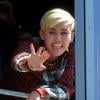 Miley Cyrus a été photographiée lors de son arrivée à une station de radio située à Bad Vilbel, non loin de Francfort en Allemagne. Le 22 juillet 2013.