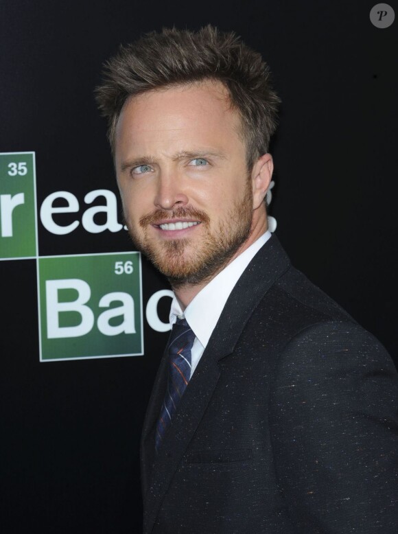 Aaron Paul à l'avant-première de la deuxième partie de la cinquième saison de la série "Breaking Bad" à Los Angeles, le 24 juillet 2013.