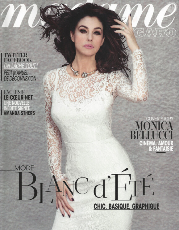Monica Bellucci en couverture du magazine Madame Figaro du 26 juillet 2013
