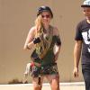 Avril Lavigne sur le tournage de son nouveau clip vers Palmdale, le 25 juillet 2013.