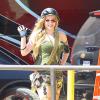 Avril Lavigne sur le tournage de son nouveau clip à Palmdale, le 25 juillet 2013.