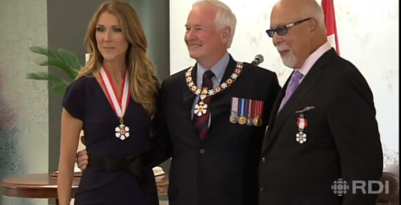 Céline Dion et René Angelil récompensés lors d'une cérémonie à la Citadelle de Québec, le vendredi 26 juillet 2013