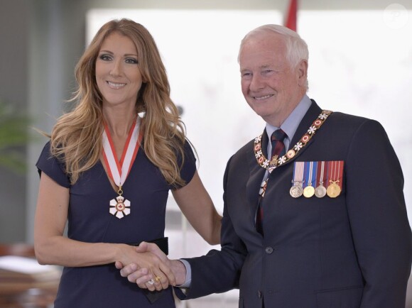 Céline Dion et René Angelil récompensés lors d'une cérémonie à la Citadelle de Québec, le vendredi 26 juillet 2013