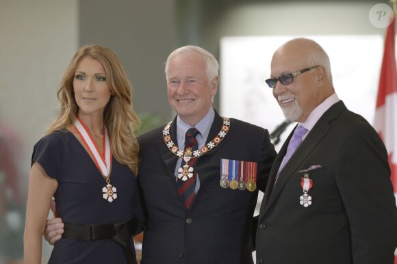 Céline Dion et René Angelil récompensés lors d'une cérémonie à la Citadelle de Québec, le vendredi 26 juillet 2013