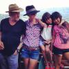 Johnny Hallyday et Laeticia Hallyday avec leurs filles Jade et Joy