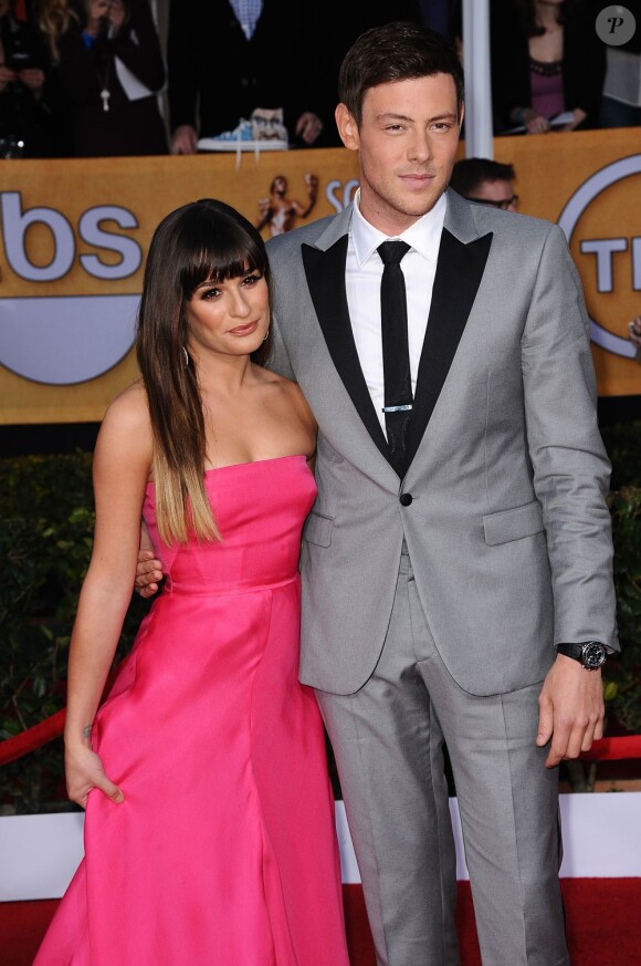Lea Michele et Cory Monteith à Los Angeles, le 27 janvier 2013.