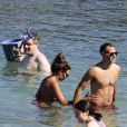 Ryan Giggs profite de ses vacances avec son épouse Stacy Cooke dans le Sud de la France, le 30 juillet 2013