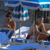 Grosse ambiance pour Ryan Giggs et son épouse Stacy Cooke dans le Sud de la France durant leurs vacances, le 30 juillet 2013