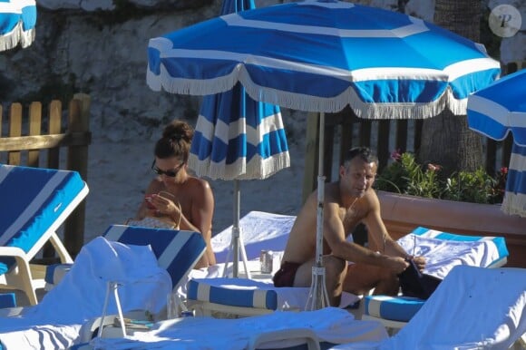Grosse ambiance pour Ryan Giggs et son épouse Stacy Cooke dans le Sud de la France durant leurs vacances, le 30 juillet 2013