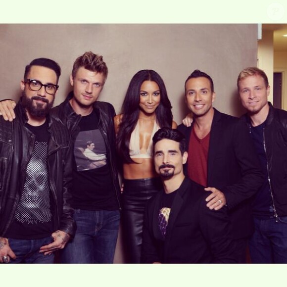 Naya Rivera et les Backstreet Boys, le 30 juillet 2013.