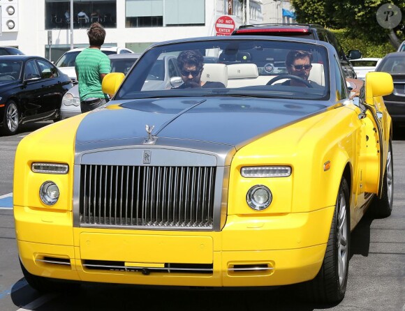 Scott Disick au volant de sa Rolls-Royce à Los Angeles, le 1er août 2013.