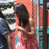 Sandra Bullock va chercher son fils Louis à son école de Los Angeles, le 2 août 2013.