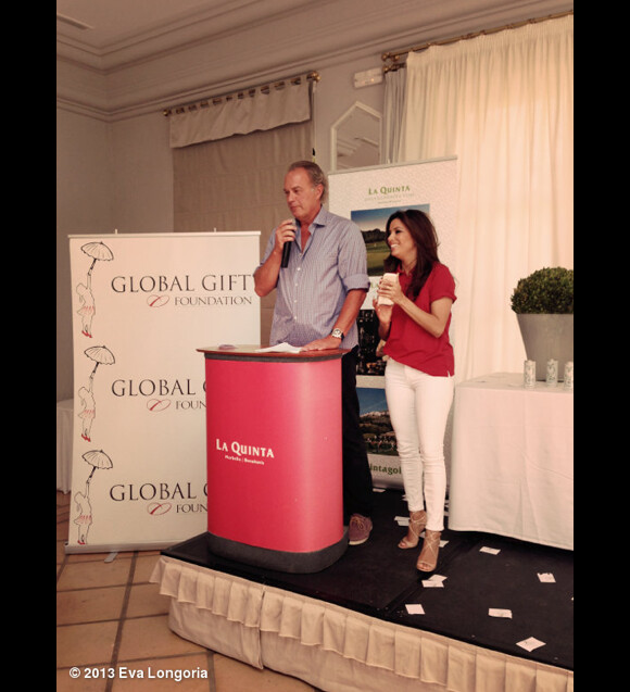 Eva Longoria a posté sur Who Say des photos de la soirée du "Global Gift Gala" à Marbella, le 3 août 2013.