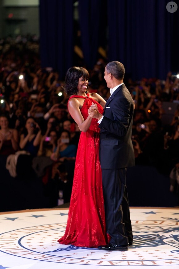 Barack Obama et Michelle Obama lors du bal d'inauguration du 2e mandat de Barack Obama à Washington, le 21 janvier 2013.