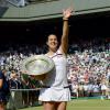 Marion Bartoli lors de son triomphe en finale de Wimbledon le 6 juillet 2013 à Londres