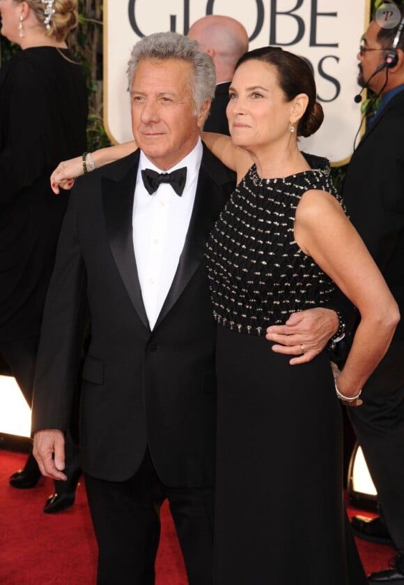 Dustin Hoffman et Lisa Gottsegen aux Golden Globes à Beverly Hills, le 13 janvier 2013.