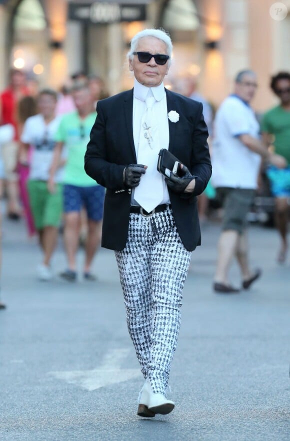 Karl Lagerfeld à Saint-Tropez, le 31 juillet 2013.