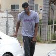 Lamar Odom pète un plomb devant les paparazzi après des rumeurs de tromperie. Le 10 juillet 2013 à Los Angeles.
